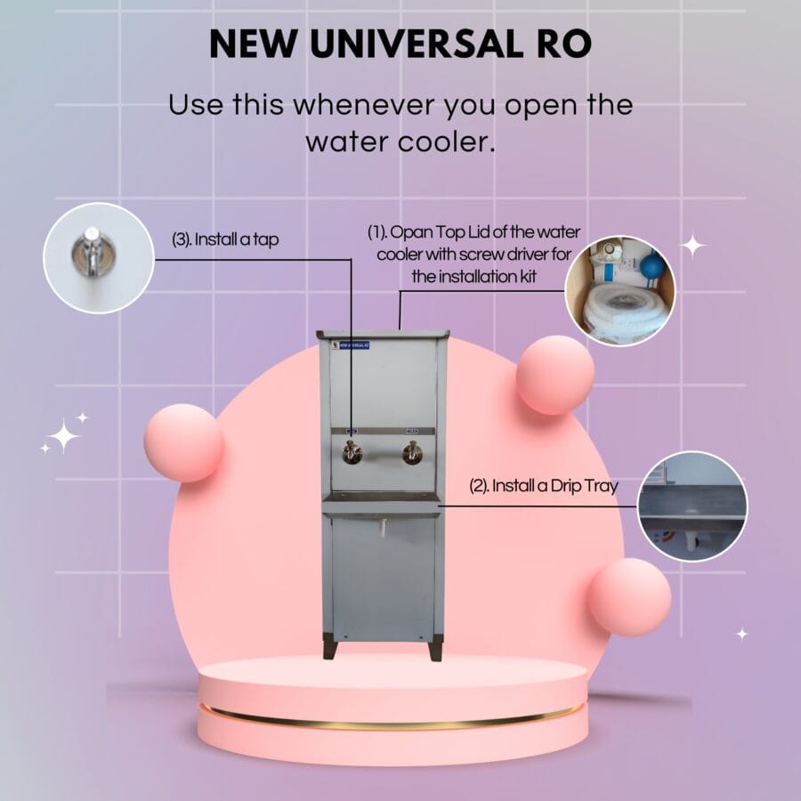 New Universal RO, 30 liter Drinking Water Cooler, 2 Tap Cold - Image 3